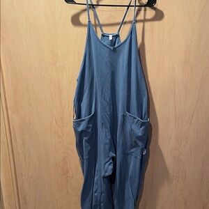 FP Movement by Free People Strappy Blue Jumpsuit